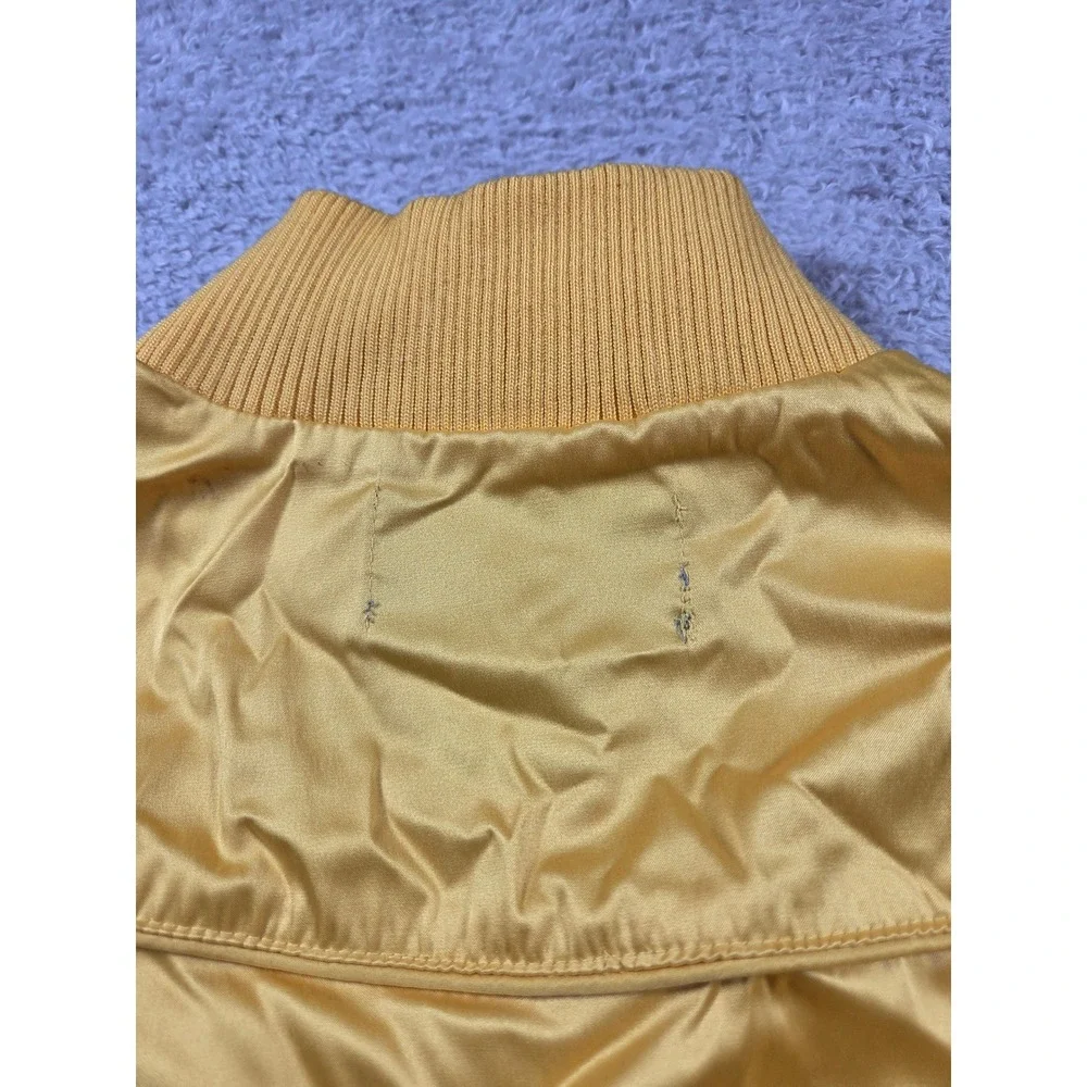 Miss Lili Bomber Jacket Large Yellow Kids‎ Zip Up Epaulette Utility Coat